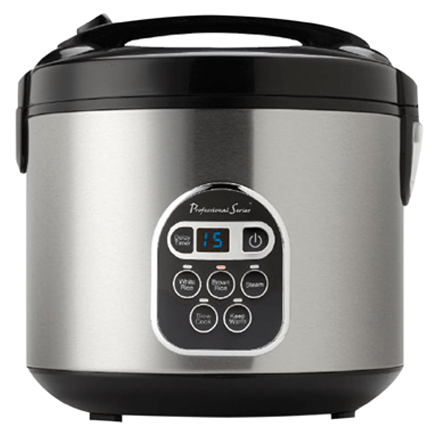 20 Cup Digital Rice Cooker Stainless Steel - CE